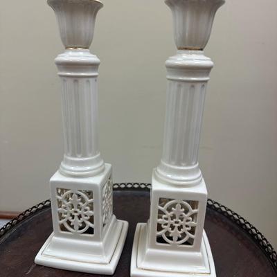 Lenox candle sticks rare find