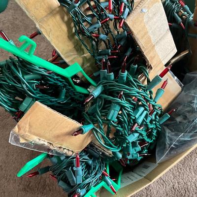 Red indoor/outdoor Christmas lights 9 strands