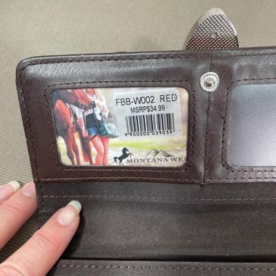 New Montana West Red Paisley Wallet