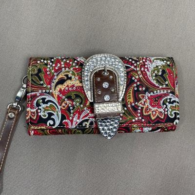 New Montana West Red Paisley Wallet