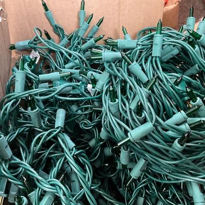 Green indoor/outdoor Christmas lights 8 strands