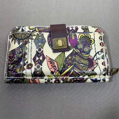 sakroots Owl design Wallet with strap