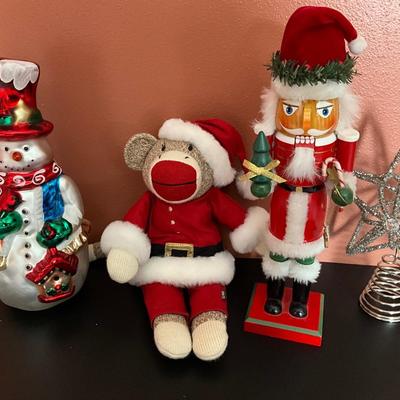 Christmas Grouping with Peschka Snowman, Old World Glass