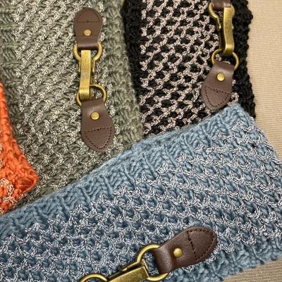 New! 5 Knit Headbands with buckle detail.