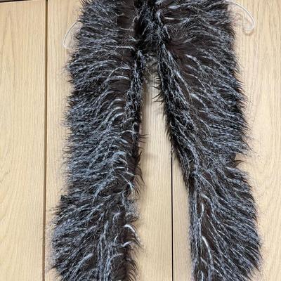 Faux fur shawl, cute hat and loopy scarf