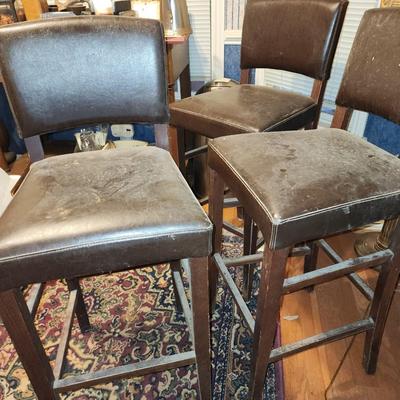 Set of 3 pub height bar stools