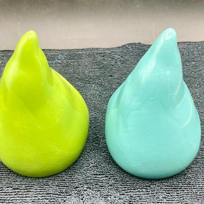 Ceramic Garden Gnome Head Pair