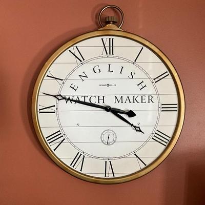 Large English Watch Maker Wall Clock
