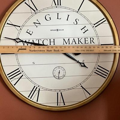 Large English Watch Maker Wall Clock