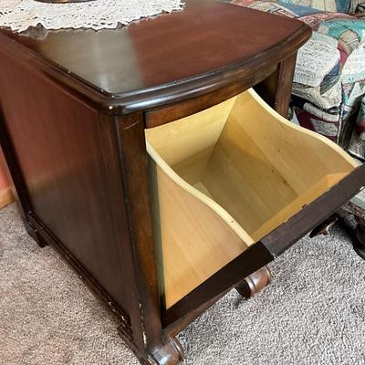 Side table with pull out drawer