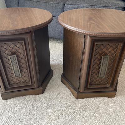 MCM round end tables