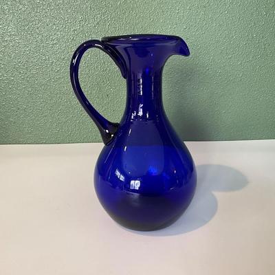 Cobalt Blue Blown Glass Vase