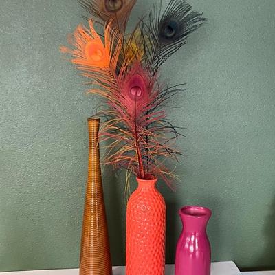 Three Colorful Vases