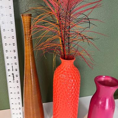 Three Colorful Vases