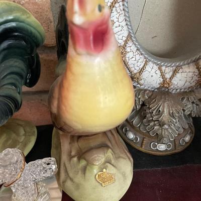 Chicken and candle stick decor