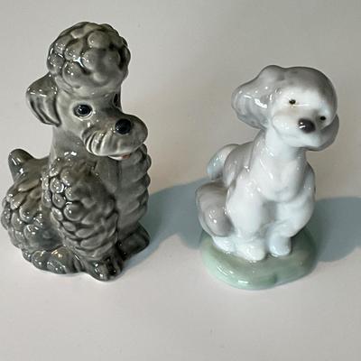 Vintage Goebel Ceramic poodle made in Germany, Vintage Lladro Poodle