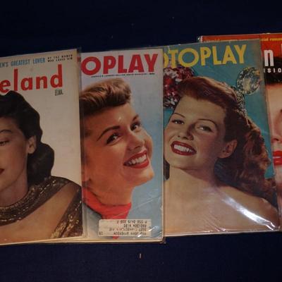 GROUPING OF FOUR MOVIE MAGAZINES FROM THE 40'S
