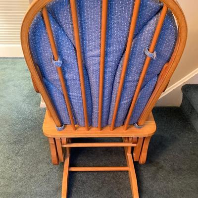 LOT 227: Wood and Upholstered Glider / Rocking Chair