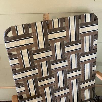 LOT 228: Folding Chairs - Wooden, Webbed Lawn and Two Metal Padded Seat Cosco