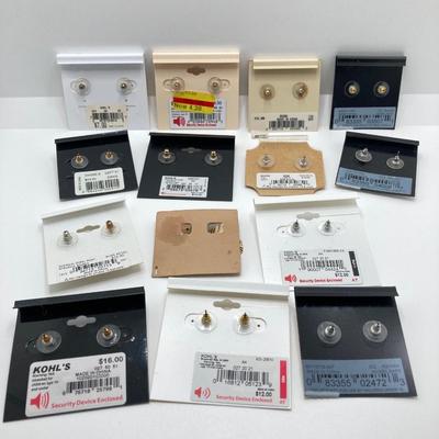 LOT 231: Fourteen Pair of Pierced Earrings - Napier, Monet, Trifari and More