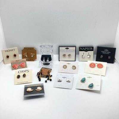 LOT 237: Pierced Earrings Collection - Monet, Napier, Simply Vera, Trifari and More