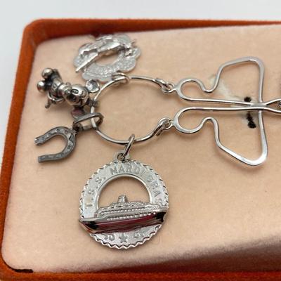 LOT 238: Sterling Silver / Silver Tone Jewelry Charm Collection - Mickey Mouse, Tinkerbell and More