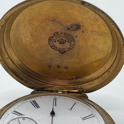 LOT 240: Vintage Key Wound Pocket Watch (Warranted Aluminum 182) and Sheffield Pen Knife Combination