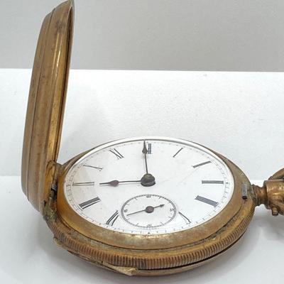 LOT 240: Vintage Key Wound Pocket Watch (Warranted Aluminum 182) and Sheffield Pen Knife Combination