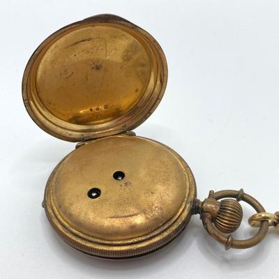 LOT 240: Vintage Key Wound Pocket Watch (Warranted Aluminum 182) and Sheffield Pen Knife Combination