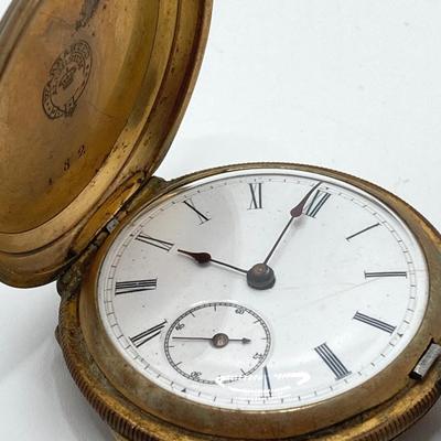 LOT 240: Vintage Key Wound Pocket Watch (Warranted Aluminum 182) and Sheffield Pen Knife Combination