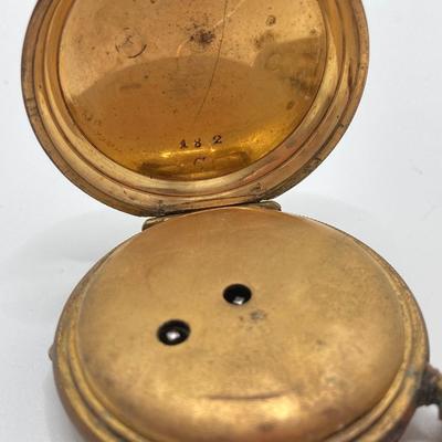 LOT 240: Vintage Key Wound Pocket Watch (Warranted Aluminum 182) and Sheffield Pen Knife Combination