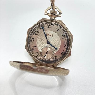 LOT 241: Vintage Engraved Elgin Pocket Watch with Pocket Knife