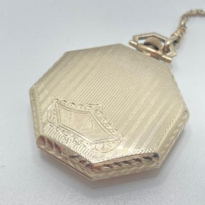 LOT 241: Vintage Engraved Elgin Pocket Watch with Pocket Knife