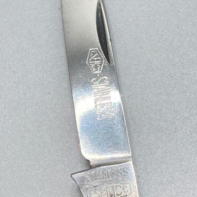 LOT 241: Vintage Engraved Elgin Pocket Watch with Pocket Knife