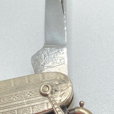 LOT 241: Vintage Engraved Elgin Pocket Watch with Pocket Knife