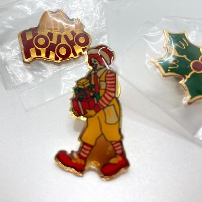 LOT 242: Large Vintage McDonald's Memorabilia Collection - Ronald McDonald Watch in Package, Pins, Stickers, Magnetics,