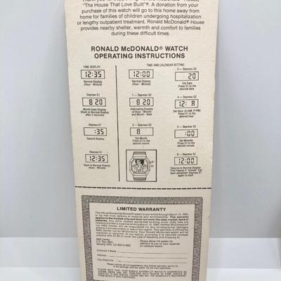 LOT 242: Large Vintage McDonald's Memorabilia Collection - Ronald McDonald Watch in Package, Pins, Stickers, Magnetics,