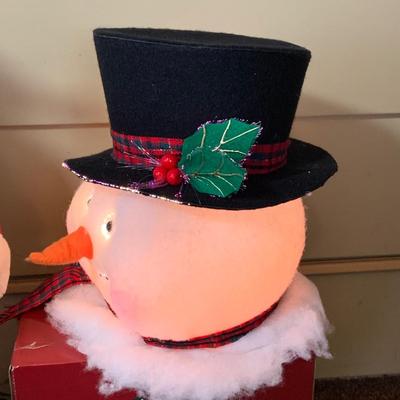 LOT252: Telco Animated Santa with Light-up Tree and a Fiber Optic Snowman Head