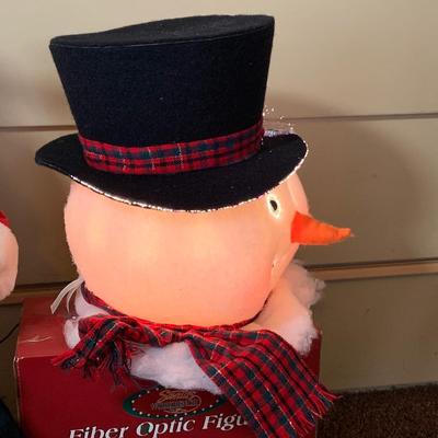 LOT252: Telco Animated Santa with Light-up Tree and a Fiber Optic Snowman Head