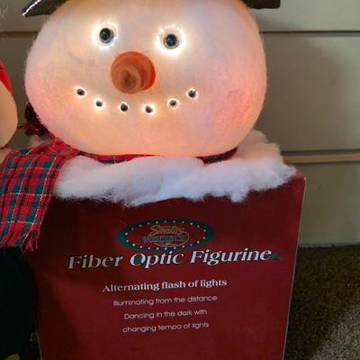 LOT252: Telco Animated Santa with Light-up Tree and a Fiber Optic Snowman Head