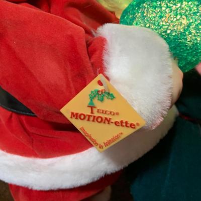LOT252: Telco Animated Santa with Light-up Tree and a Fiber Optic Snowman Head