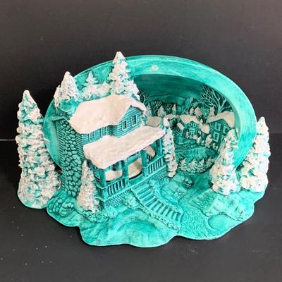 LOT 253: Vintage Holiday/ Winter Ceramic Molds - Light-up Penguin, Three Piece Winter House/Village, Alter Boy , Snowmen and More