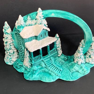 LOT 253: Vintage Holiday/ Winter Ceramic Molds - Light-up Penguin, Three Piece Winter House/Village, Alter Boy , Snowmen and More