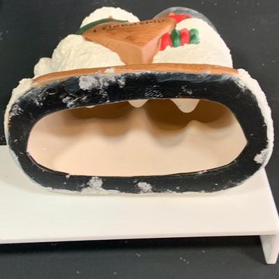 LOT 253: Vintage Holiday/ Winter Ceramic Molds - Light-up Penguin, Three Piece Winter House/Village, Alter Boy , Snowmen and More