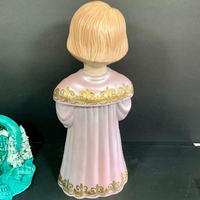 LOT 253: Vintage Holiday/ Winter Ceramic Molds - Light-up Penguin, Three Piece Winter House/Village, Alter Boy , Snowmen and More