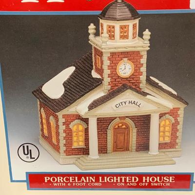 LOT 254:Large Assortment of Lemax Hearthside Village Houses and Figurines