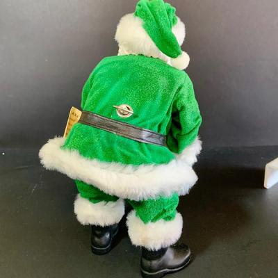 LOT 255: Kurt Adler Green Irish Santa Caus and 2 Santas