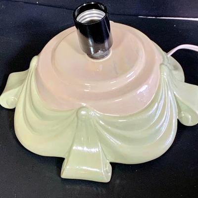 LOT: White Ceramic Christmas Tree Roses and Beaded Garland