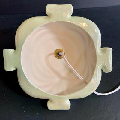 LOT: White Ceramic Christmas Tree Roses and Beaded Garland