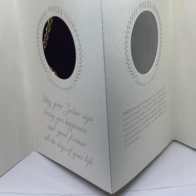 LOT 263: Pisces Collection -Bronze Medallion w/Card by Metal Sculptor Gilroy Robert, Franklin Mints Bronze Zodiac Coin Pendant Necklace,...